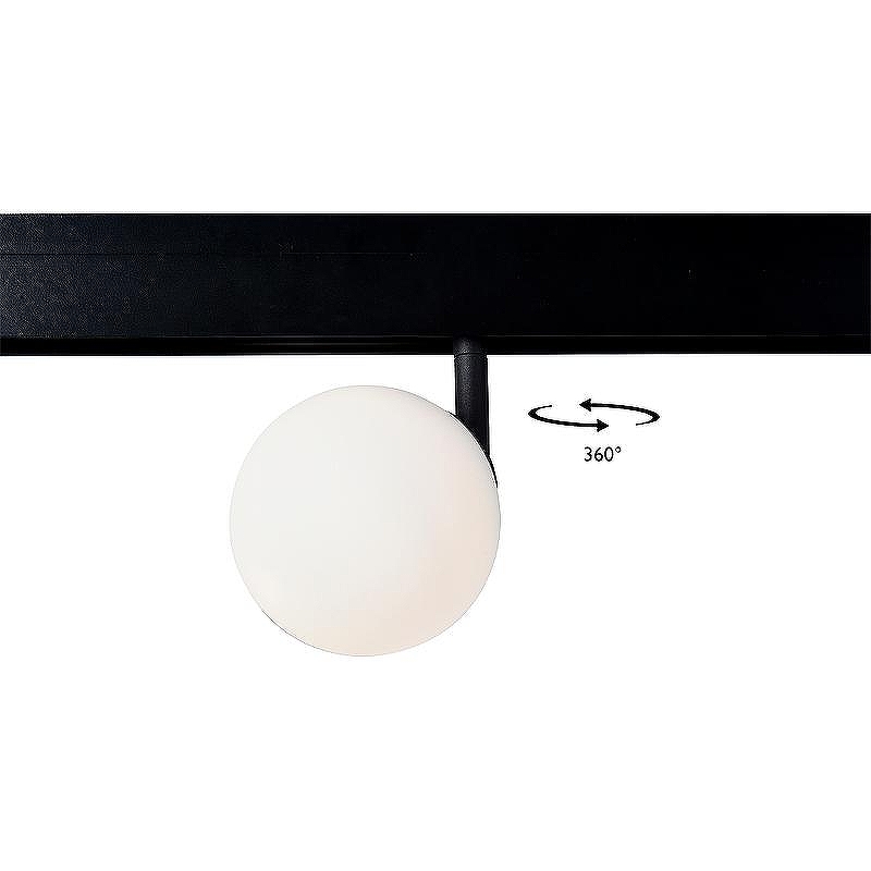 Трековый светильник Crystal Lux Space CLT 0.33 015 5W BL 4000K цвет плафона/подвески Белый, цвет арматуры Черный