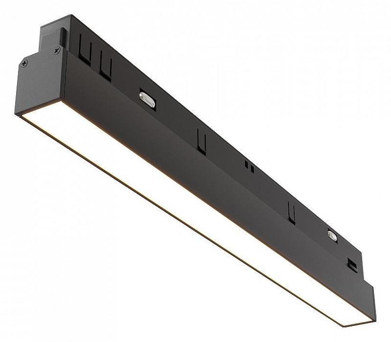 Трековый светильник Maytoni Magnetic track system Basis TR030-2-12W3K-B цвет плафона/подвески Черный, цвет арматуры Черный