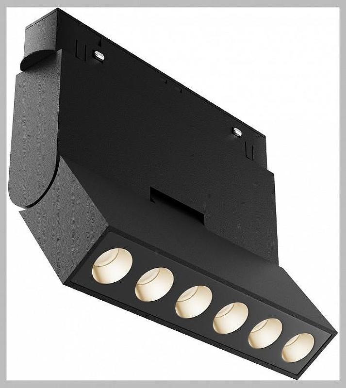Трековый светильник Maytoni Magnetic track system Points rot TR033-2-6W4K-B цвет плафона/подвески Черный, цвет арматуры Черный