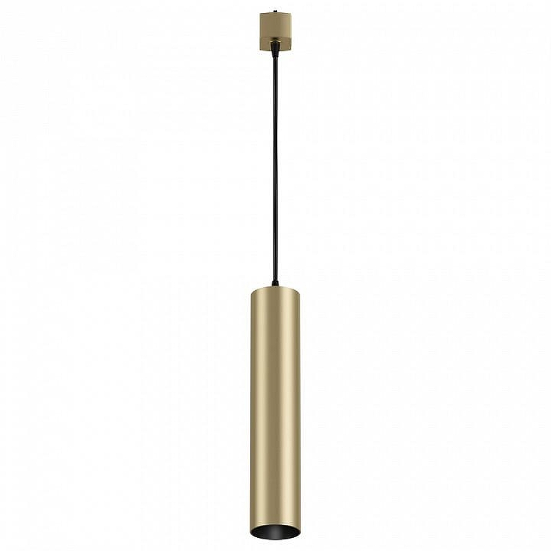 Трековый светильник Maytoni Single phase track system Focus TR025-1-GU10-MG цвет плафона/подвески Золото, цвет арматуры Черный