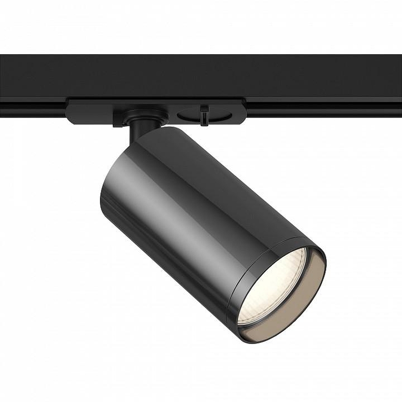 Трековый светильник Maytoni Single phase track system Unity Focus S TR020-1-U-GU10-BGF цвет плафона/подвески Хром, цвет арматуры Черный