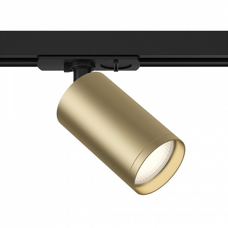 Трековый светильник Maytoni Single phase track system Unity Focus S TR020-1-U-GU10-BMG цвет плафона/подвески Золото, цвет арматуры Черный