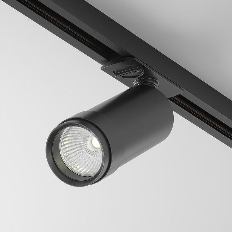 Трековый светильник Maytoni Single phase track system Unity Focus Zoom LED TR021-1-12B3K-Z-B цвет плафона/подвески Черный, цвет арматуры Черный