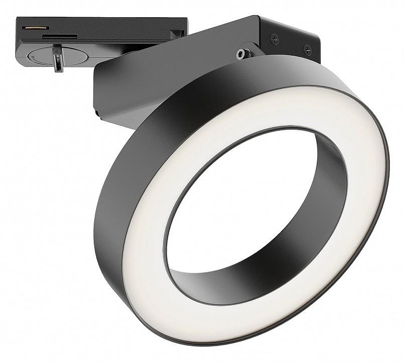 Трековый светильник Maytoni Single phase track system Unity Led Rim TR044-1-12W4K-B цвет плафона/подвески Черный, цвет арматуры Черный