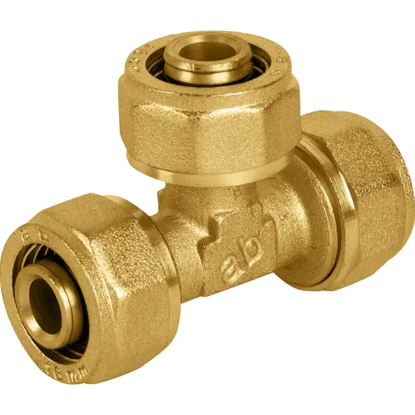 Тройник Aquabeam 16 мм латунь ABO.331.Y.161616