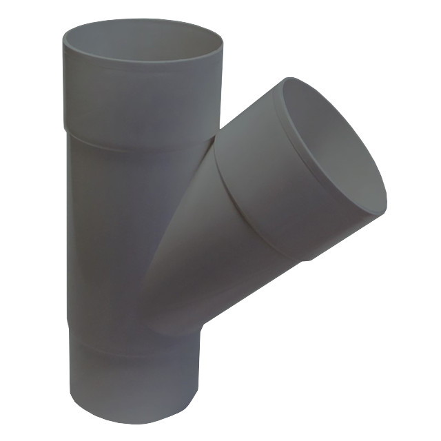 тройник IMPLAST G130/80 80мм ПВХ графит