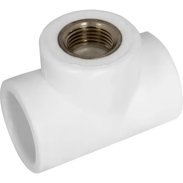 Тройник комбинированный Политэк 32x1/2"x32 мм ВР полипропилен 9500003212К