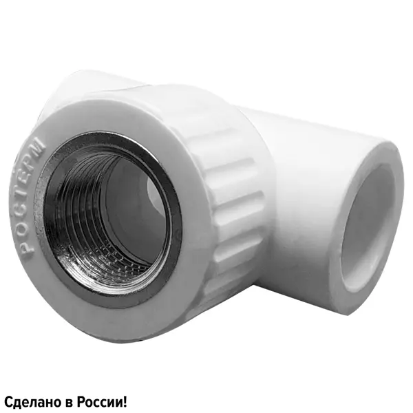 Тройник комбинированный Ростерм 20x1/2"x20 мм ВР полипропилен