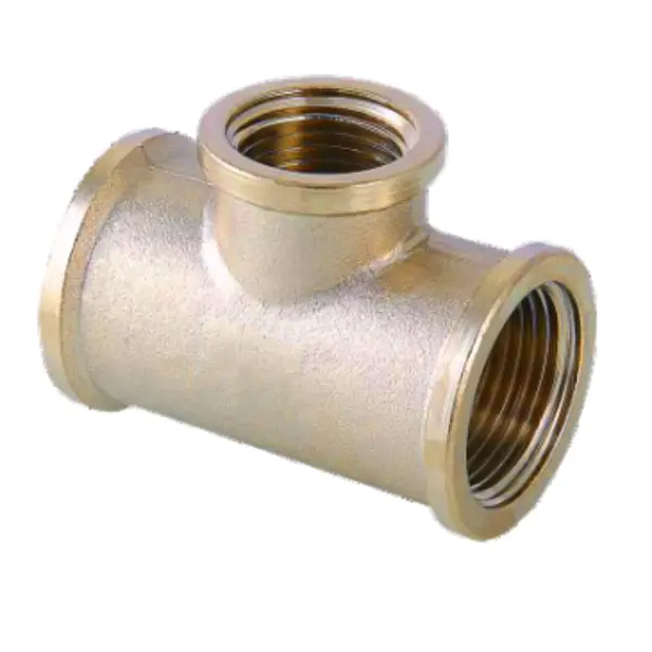 Тройник переходной Valfex 3/4"x1/2"x3/4" ВР мм никелированная латунь VF.750.N.034.012.034.BIR