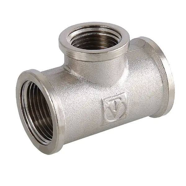 Тройник переходной Valtec 1 1/4"x1"x1 1/4" ВР мм никелированная латунь S75010737