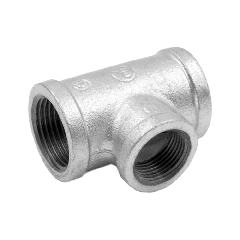 Тройник переходный Fittex Plus 1 1/2 ВР(г) х 1/2 ВР(г) х 1 1/2 ВР(г) чугунный оцинкованный (127-3659)