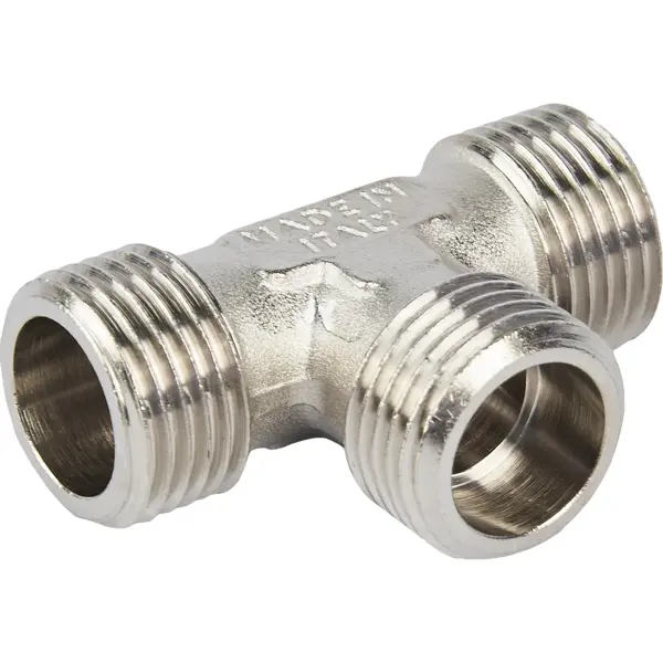 Тройник Stout 1/2" НР мм латунь FT-0018-121212
