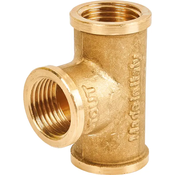 Тройник Stout 1/2" ВР мм латунь