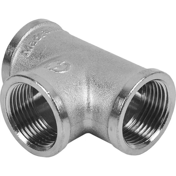 Тройник Stout 3/4" ВР мм никелированная латунь