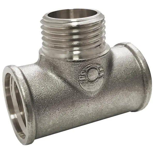 Тройник Valfex 1/2" ВР-НР мм никелированная латунь VF.132.N.012.BIR