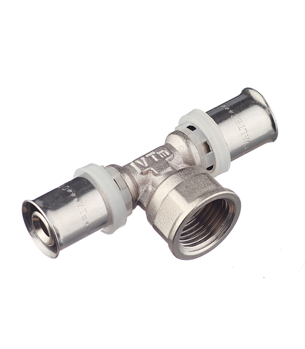 Тройник Valtec 16(пресс) х 1/2 ВР(г) х 16(пресс) (VTm.232.N.160416)