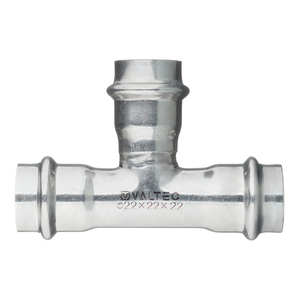 Тройник Valtec 22 х 22 х 22 мм нержавеющая сталь (VTi.931.I.222222)