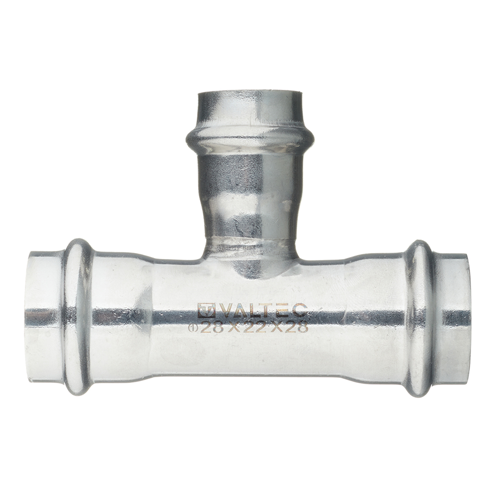 Тройник Valtec 28 х 22 х 28 мм нержавеющая сталь (VTi.931.I.282228)