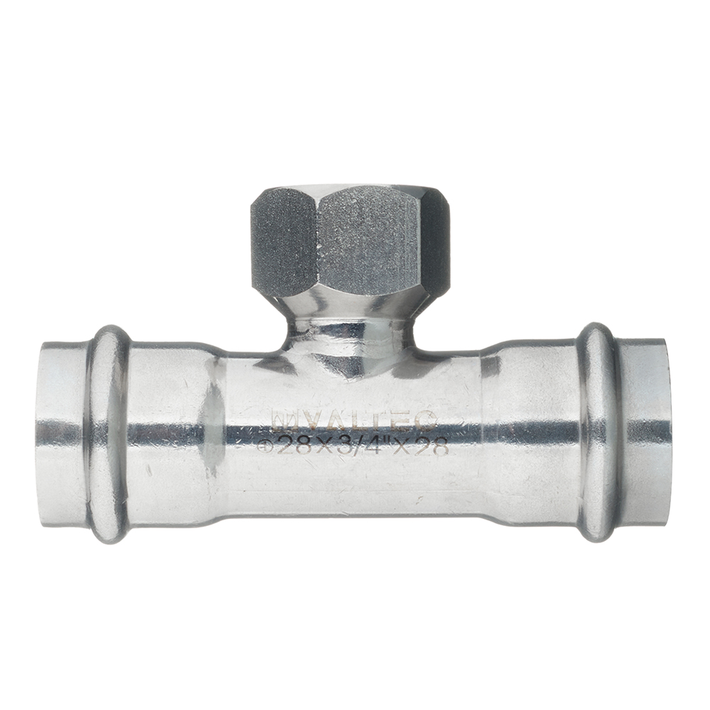 Тройник Valtec 28 мм х 3/4 ВР(г) х 28 мм нержавеющая сталь (VTi.932.I.280528)