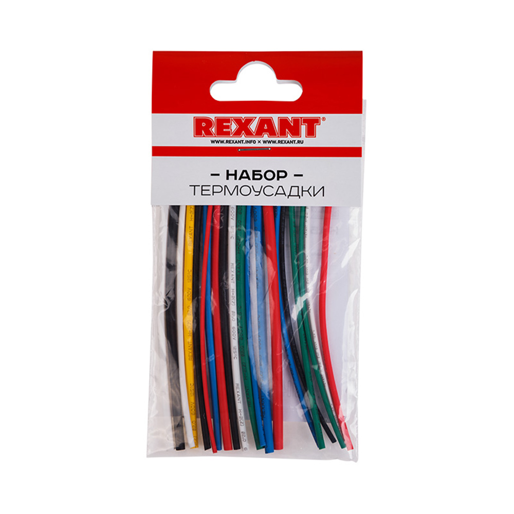 Трубка термоусадочная Rexant Small Tube ТУТ 2/1 мм 100 мм 6 цветов (20 шт.)