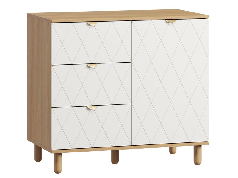 Тумба Теджонс 93x85 Ромб Белый