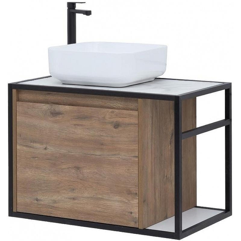 Тумба под раковину Aquanet Nova Lite Loft 75 L 261658 подвесная Дуб рустикальный