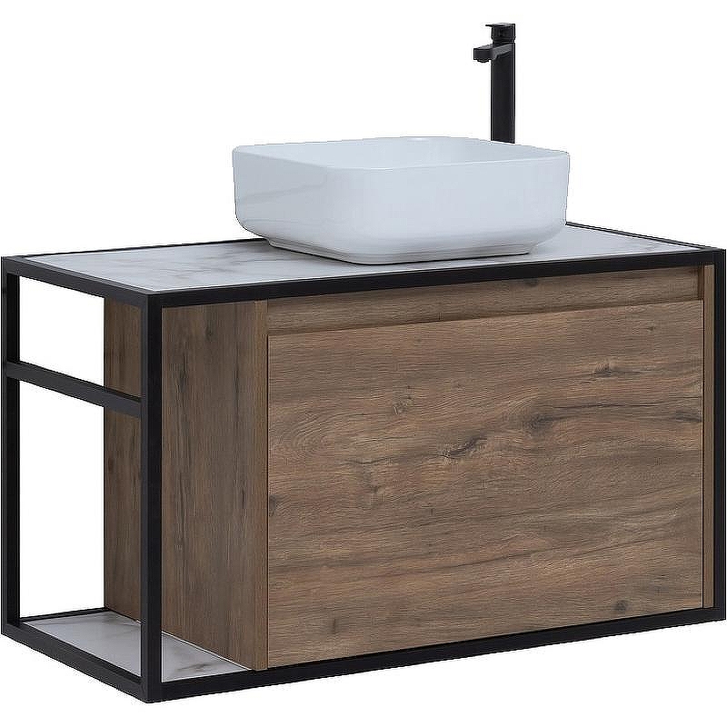 Тумба под раковину Aquanet Nova Lite Loft 90 R 261659 подвесная Дуб рустикальный