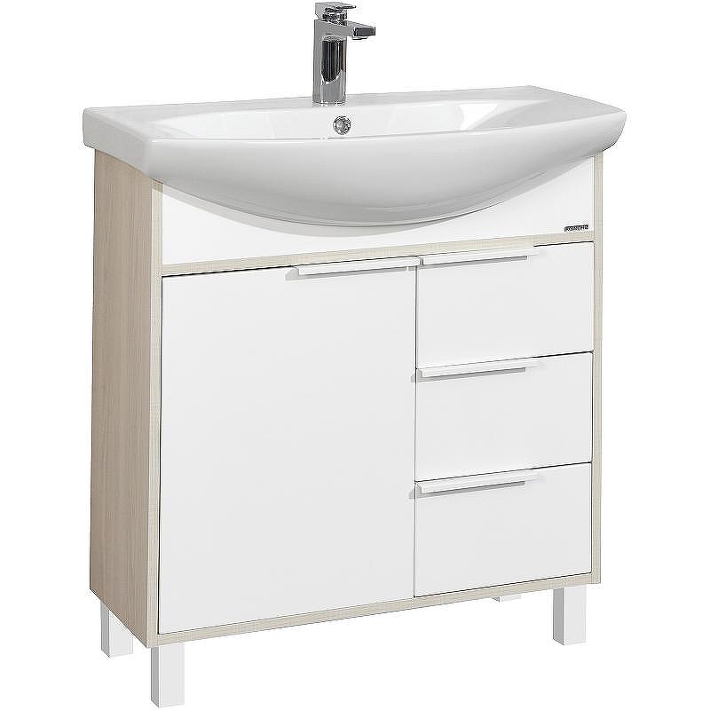 Тумба под раковину Aquaton Рико 80 1A215401RIB90 Белый Ясень фабрик