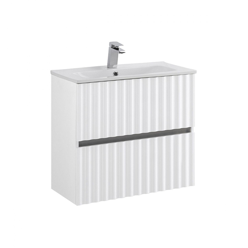 Тумба под раковину Art&Max Elegant 60 AM-ELEGANT-600-2C-SO-BL-LED-P подвесная цвет Белый глянец