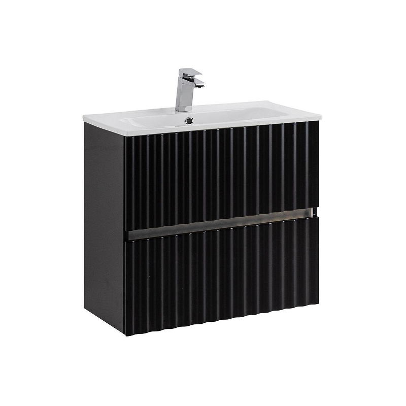 Тумба под раковину Art&Max Elegant 60 AM-ELEGANT-600-2C-SO-NM-LED подвесная цвет Черный матовый