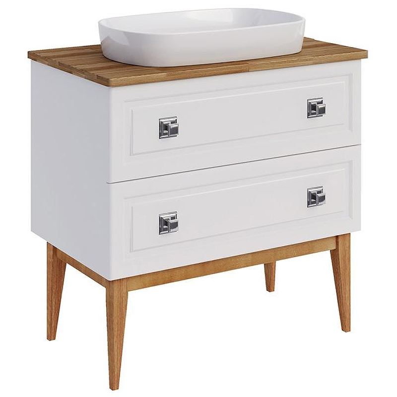 Тумба под раковину ASB-Woodline Каталина 80 White 12097 Белая