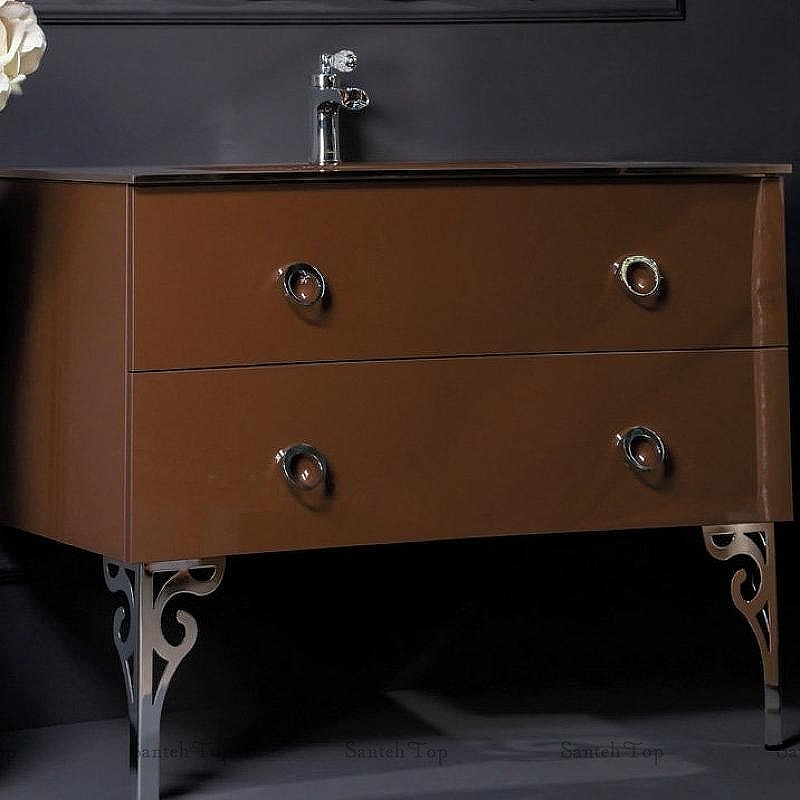 Тумба под раковину Boheme Armadi Art NeoArt 100 830-100-DB подвесная Dark Brown