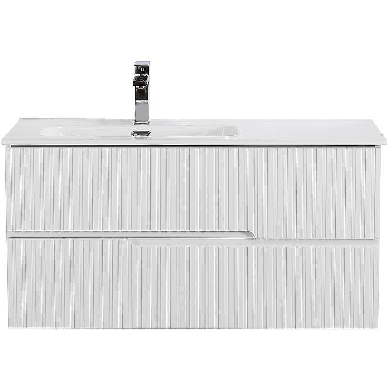 Тумба под раковину Cezares Duet-N 100 L DUET-N-1000-2C-SO-BL-L подвесная Bianco Lucido