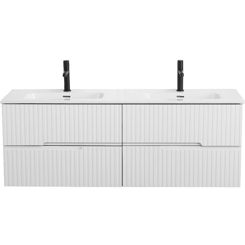 Тумба под раковину Cezares Duet-N 140 DUET-N-1400-4C-SO-2-BL подвесная Bianco Lucido