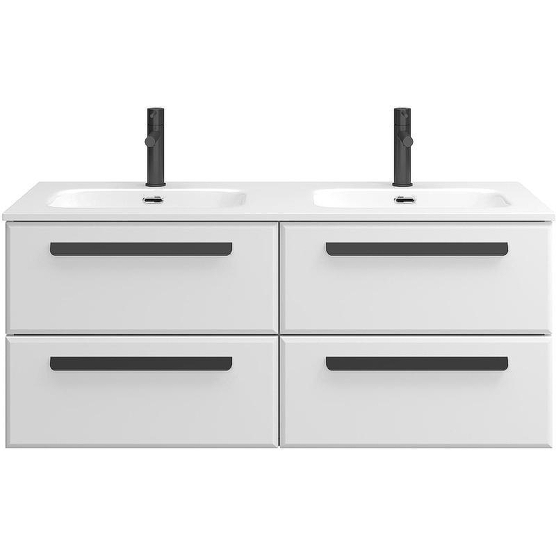 Тумба под раковину Cezares Eco-Cer-N 120 ECO-CER-N-1200-4C-SO-2-BL подвесная Bianco Lucido без ручек
