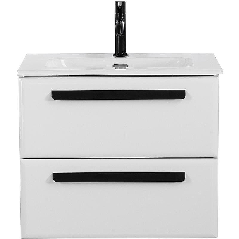 Тумба под раковину Cezares Eco-Cer-N 60 ECO-CER-N-600-2C-SO-BL подвесная Bianco Lucido без ручек