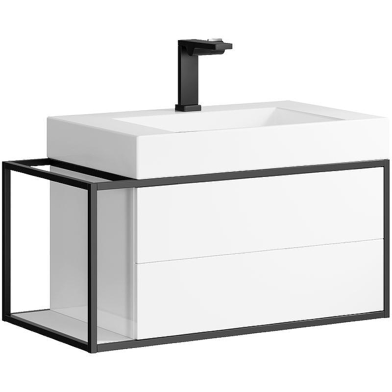 Тумба под раковину Clarberg Logic 80 R LOG0108R подвесная Белая