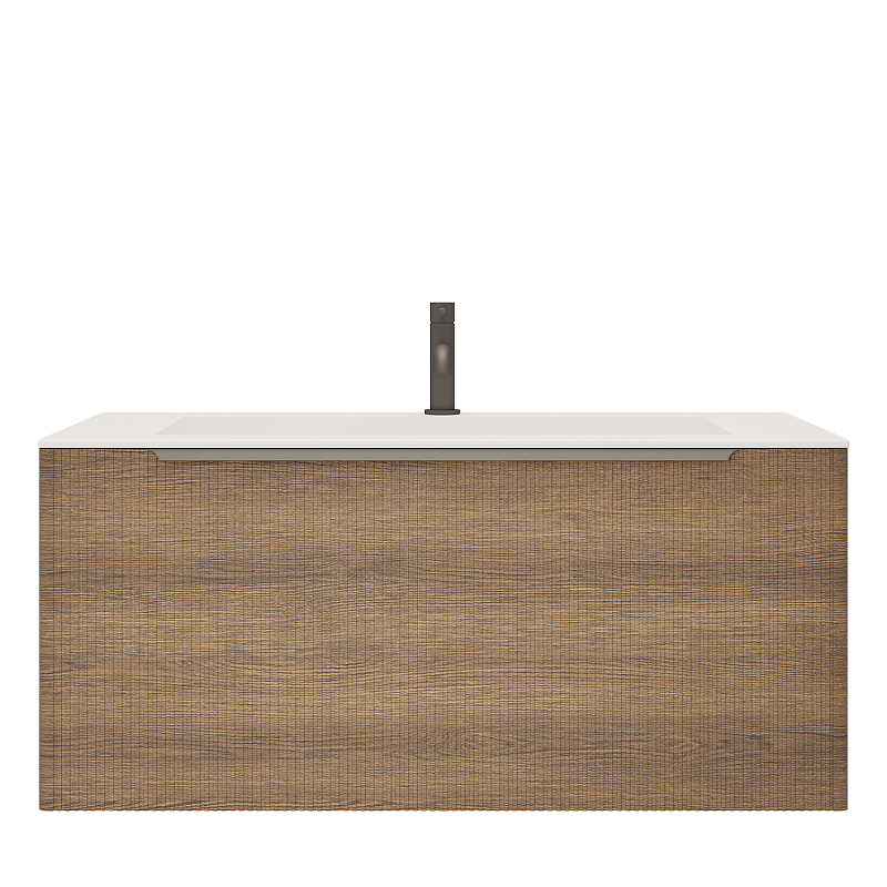 Тумба под раковину Creto Luna 100 17-WD100 подвесная цвет Wood