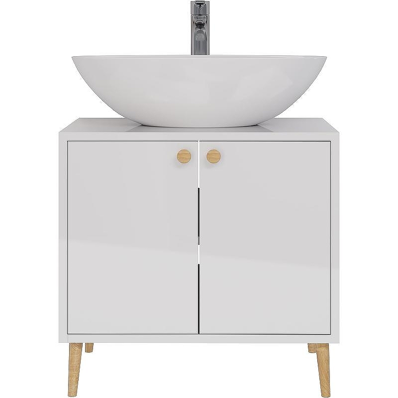 Тумба под раковину Dreja Luno 60 99.2001 Белый глянец