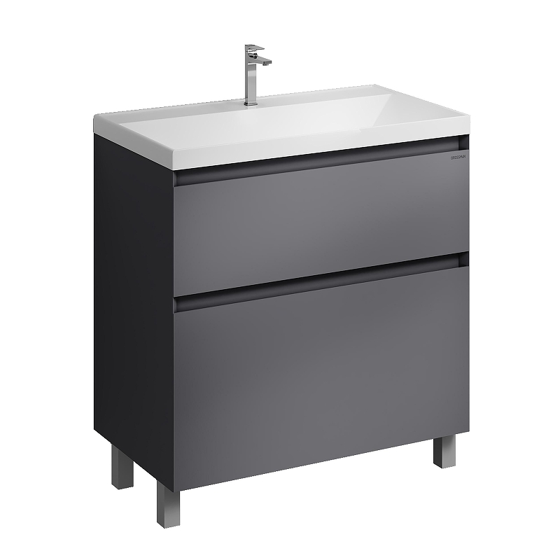 Тумба под раковину Grossman Меркадо 80 108075 цвет Графит матовый