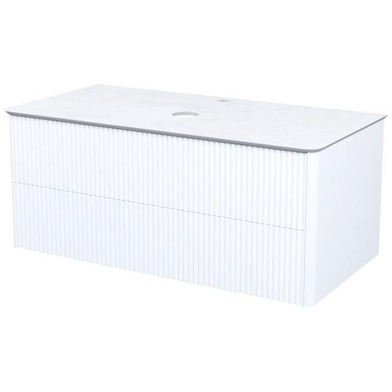 Тумба под раковину Iddis Aiger 100 AIG10W0i95K подвесная Белая матовая