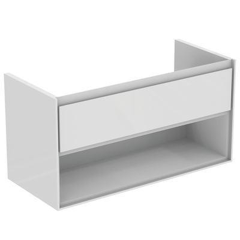 Тумба под раковину Ideal Standard Connect Air 100 E0828B2 подвесная цвет Glossy White + Matt White (Белый глянцевый + Белый матовый)