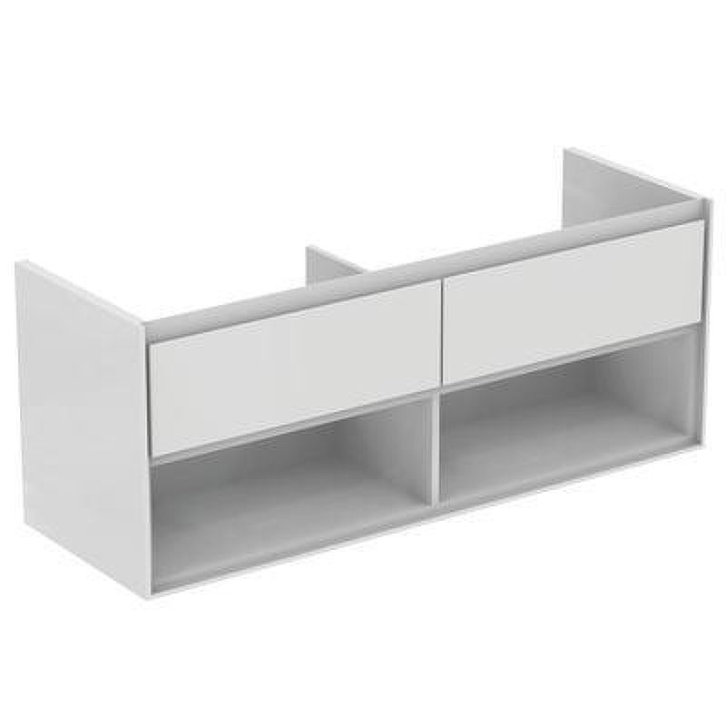 Тумба под раковину Ideal Standard Connect Air 130 E0831B2 подвесная цвет Glossy White + Matt White (Белый глянцевый + Белый матовый)