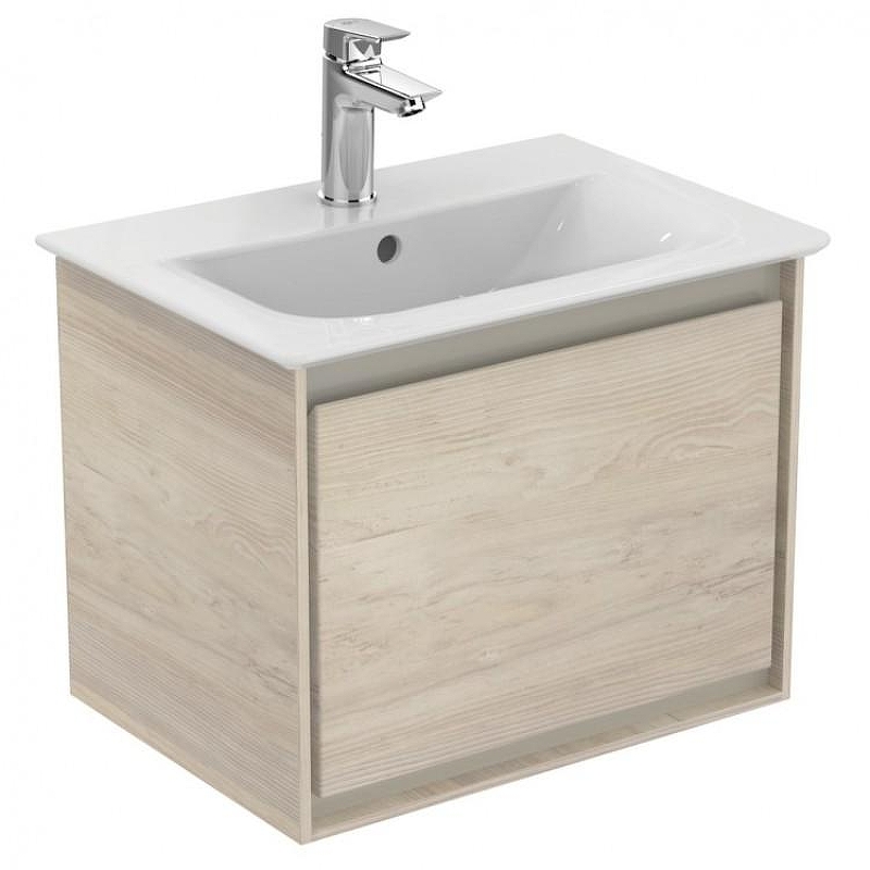 Тумба под раковину Ideal Standard Connect Air 50 E0817UK подвесная цвет Wood light brown + Matt Light Brown (Светло-коричневое дерево + Светло-коричневый матовый)