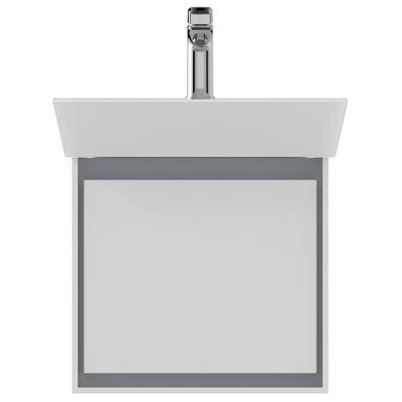Тумба под раковину Ideal Standard Connect Air 50 E0842KN подвесная цвет Glossy White + Matt Light Grey (Белый глянцевый + Светло-серый матовый)