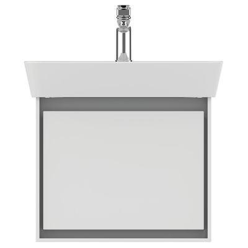 Тумба под раковину Ideal Standard Connect Air 55 E0844KN подвесная цвет Glossy White + Matt Light Grey (Белый глянцевый + Светло-серый матовый)