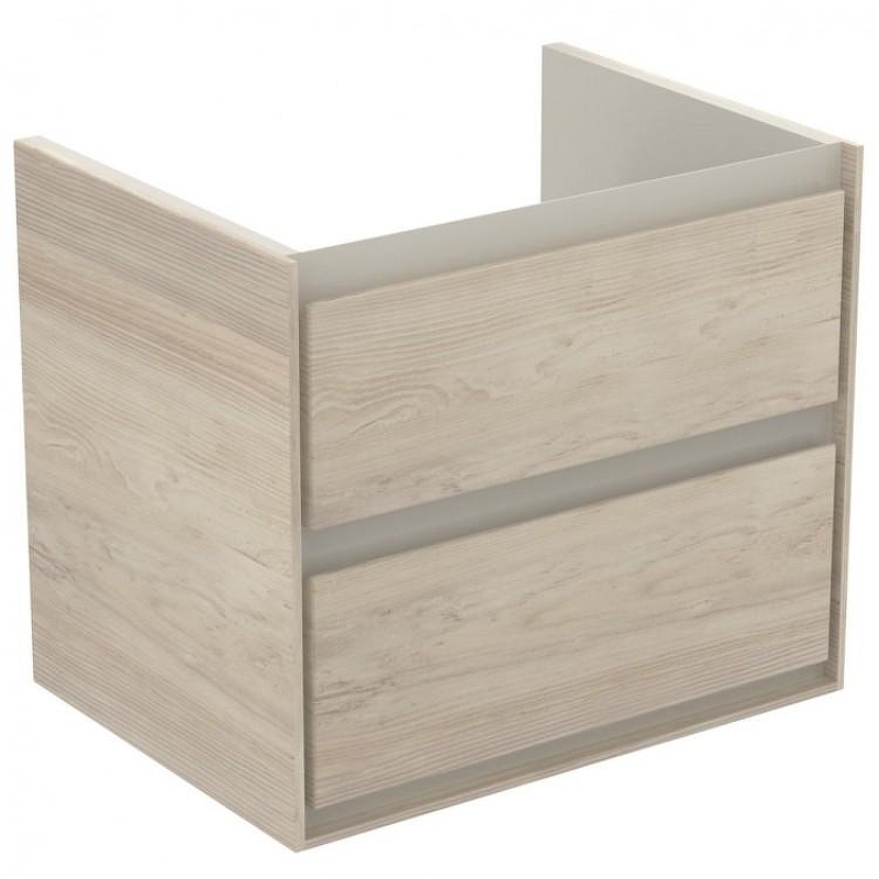 Тумба под раковину Ideal Standard Connect Air 60 E0818UK подвесная цвет Wood light brown + Matt Light Brown (Светло-коричневое дерево + Светло-коричневый матовый)