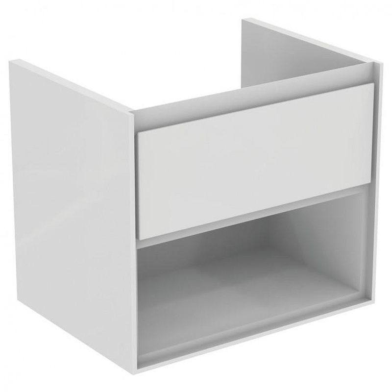 Тумба под раковину Ideal Standard Connect Air 60 E0826B2 подвесная цвет Glossy White + Matt White (Белый глянцевый + Белый матовый)