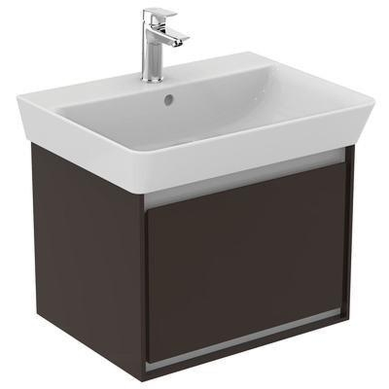 Тумба под раковину Ideal Standard Connect Air 60 E0846VY подвесная цвет Matt Dark Brown + Matt White (Темно-коричневый матовый + Белый матовый)