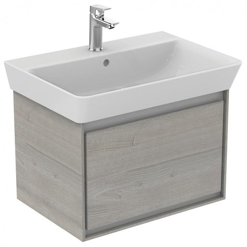 Тумба под раковину Ideal Standard Connect Air 65 E0847PS подвесная цвет Wood Light Grey + Matt White (Светло-серое дерево + Белый матовый)